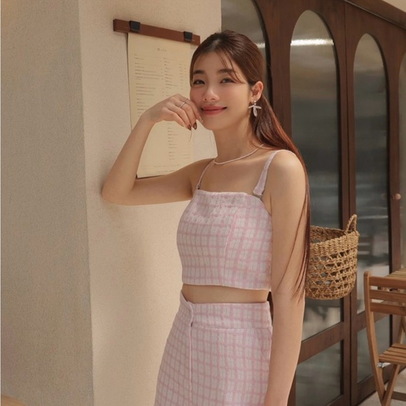 NEW! AIR SPACE Bohemian Boho Style Tweed Tank Top - Picture 2 of 5